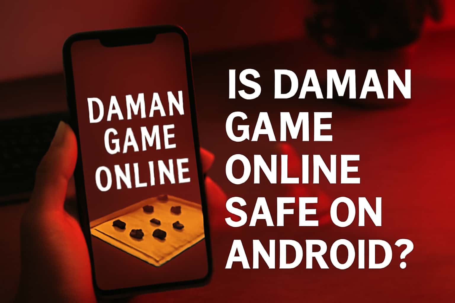 Informational scene about the safety of Daman Game Online on Android.