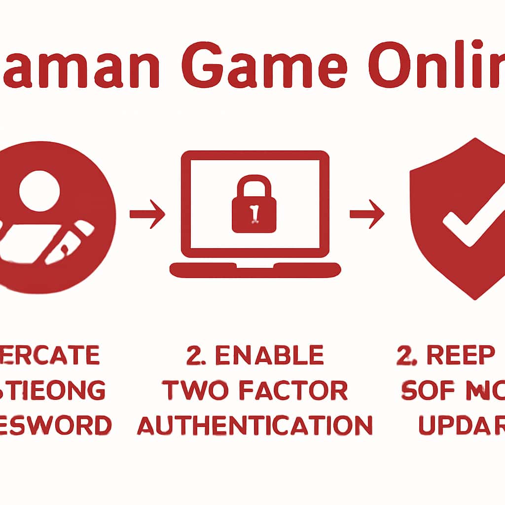 An educational diagram on securing a Daman Game Online account.