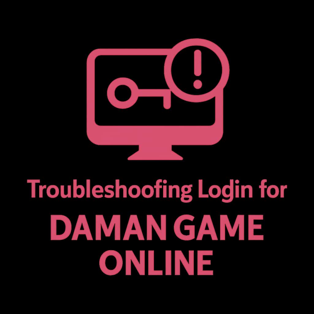 Icon representing troubleshooting login for Daman Game Online.